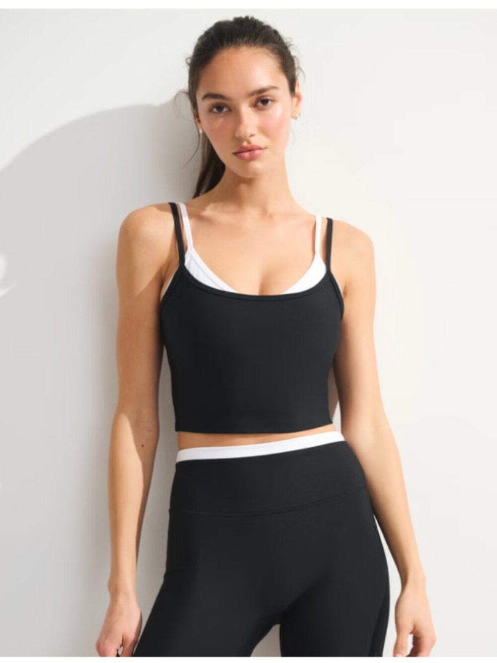 A&F YPB Black and White Set (Small top, XS legging) worn once